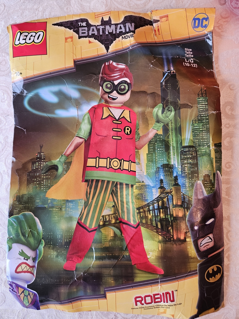 Lego Batman Movie Robin Superhero Costume, Large 10-12, NWT, **See Note**